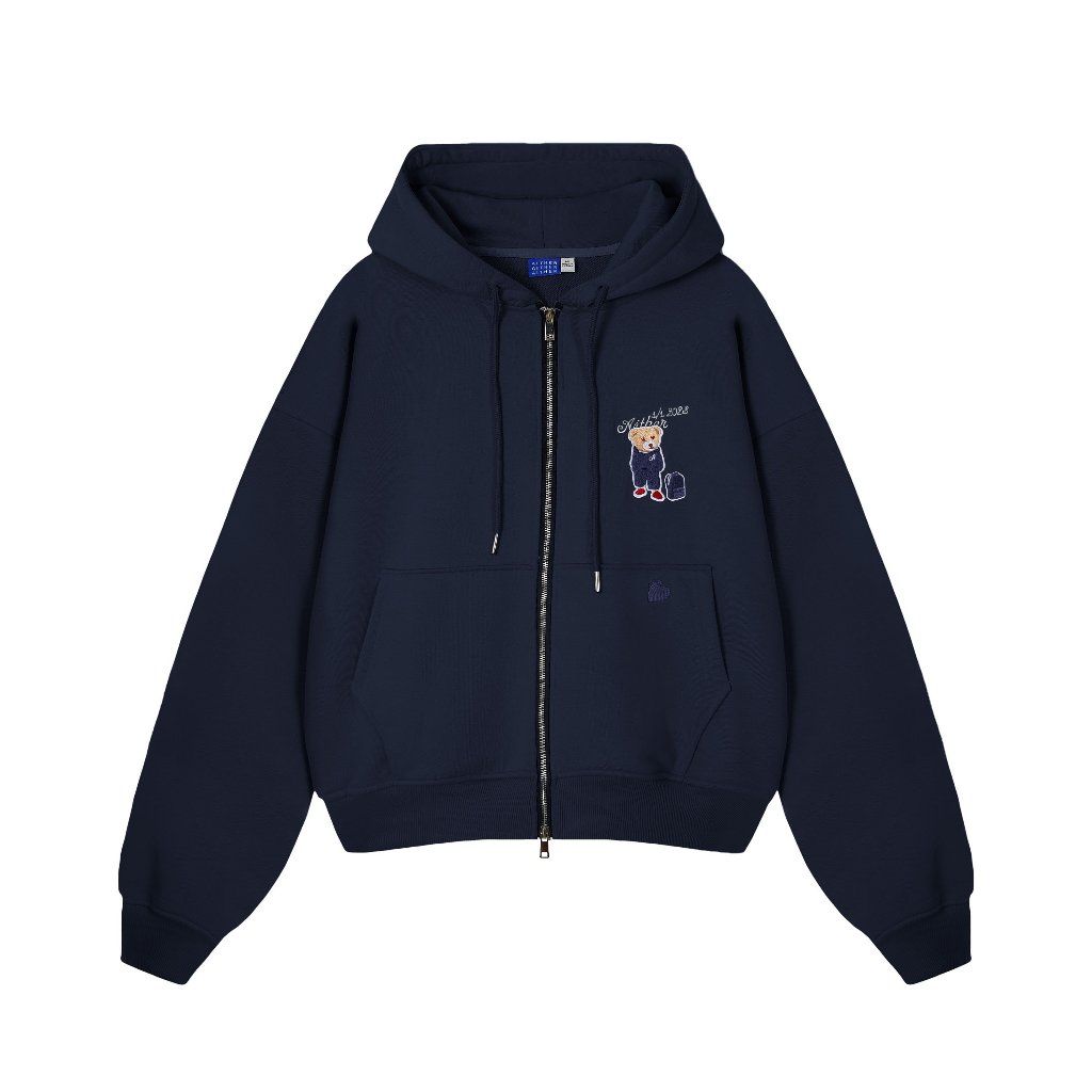AIAI OFFICIAL Áo Bear Hoodie Zip form Boxy/form thường