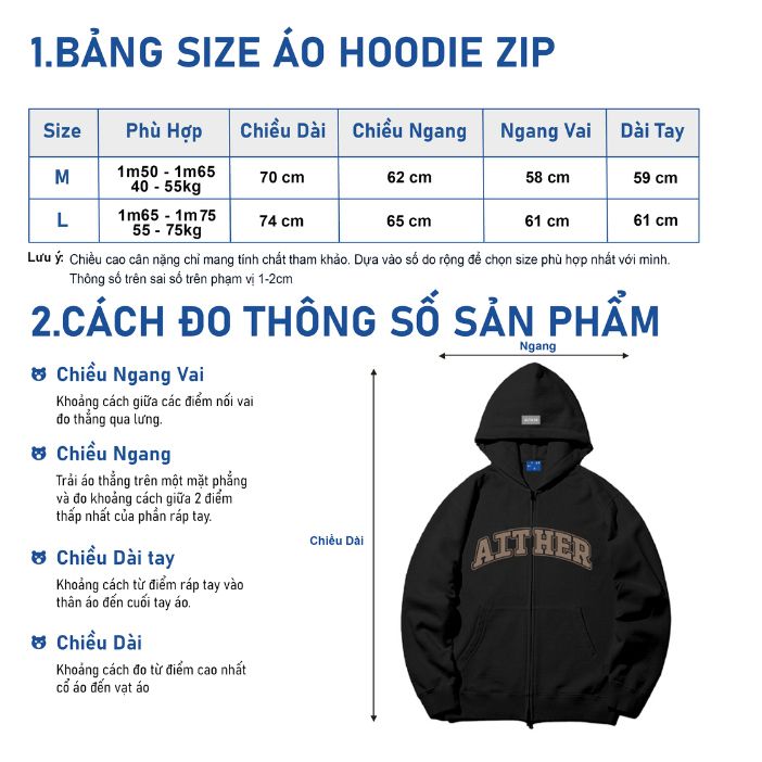 AIAI OFFICIAL Áo Hoodie Zip Unisex form rộng (HÀNG CHÍNH HÃNG)