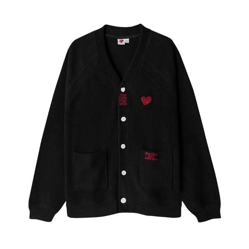 AIAI OFFICIAL Áo khoác nữ Cardigan Bad Hearts Don't Break Hearts thêu logo thương hiệu
