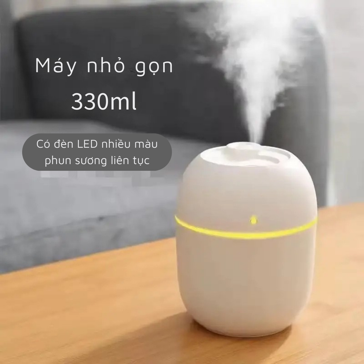 Máy Xông Tinh Dầu 330ml máy khuếch tán tinh dầu, máy phun sương tạo độ ẩm, thơm phòng, thư gián, đuổi muỗi côn trùng