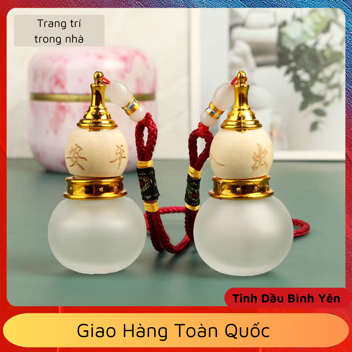 Tinh Dầu Khuếch Tán Hình Hồ Lô 10ml Chống Say Xe Treo Xe Ô Tô, Thơm Xe, Giảm Tress, Giảm căng Thẳng