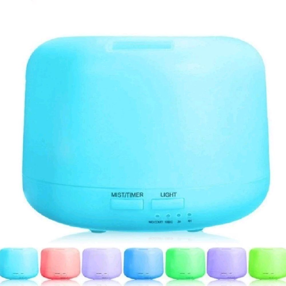Máy Xông Tinh Dầu Phun Xương 500ml Tặng Lọ Tinh Dầu 10ml Có Điều Khiển, Đèn LED 7 Màu Tạo Độ Ẩm Khuếch Tán
