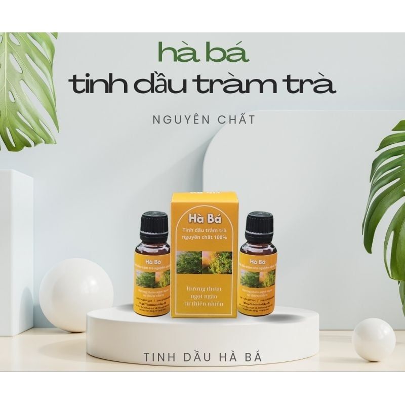 Tinh dầu tràm trà nguyên chất hà bá, tắm cho bé, trị mụn, hôi nách