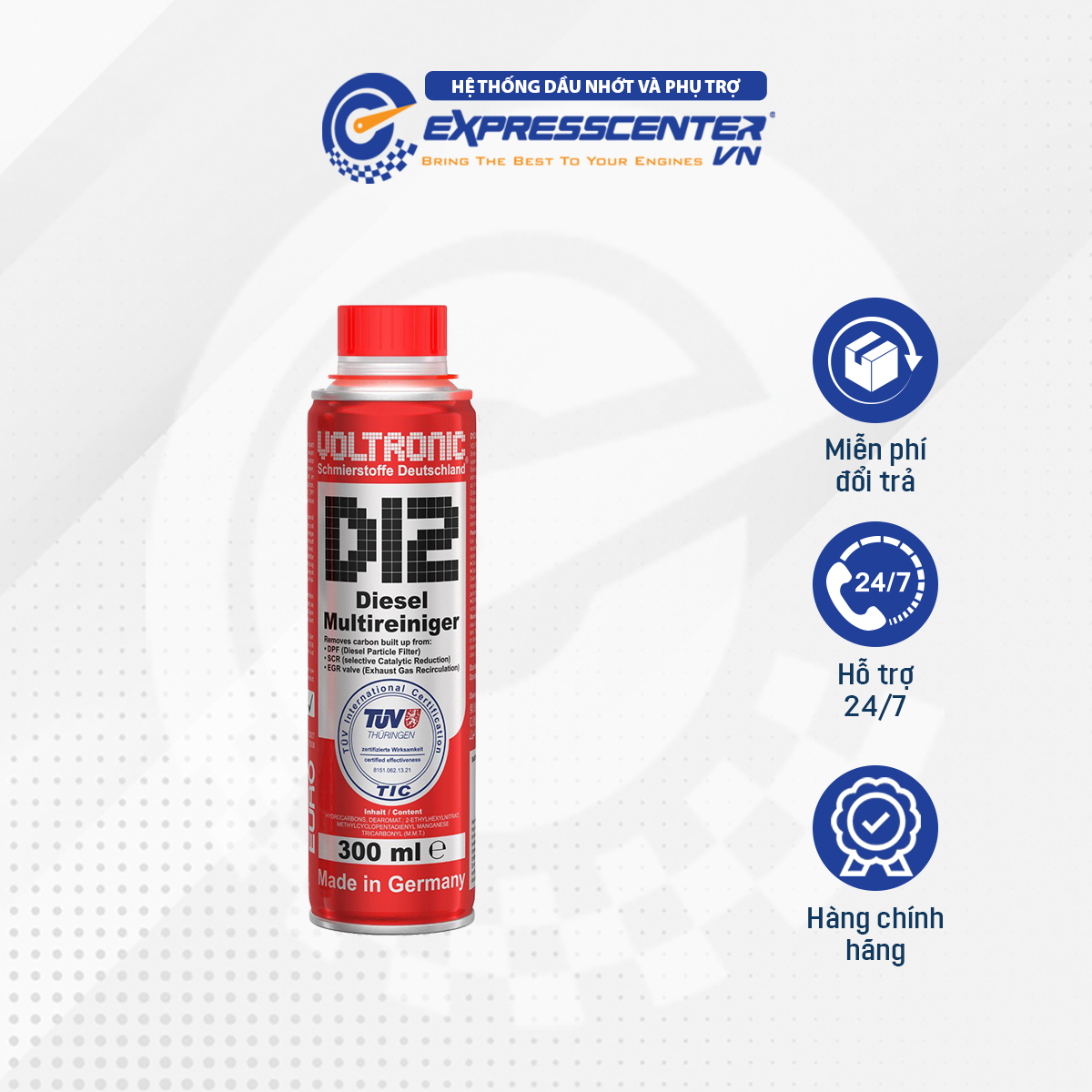 Phụ Gia Dầu Voltronic D12 Diesel Multireiniger 300ml