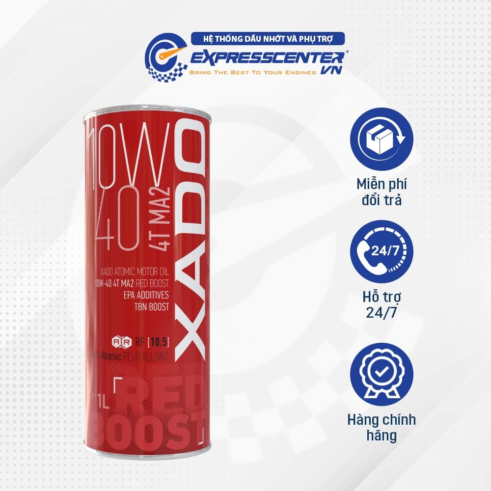 Dầu Nhớt Xe Moto Xado Red Boost 10w40 1L