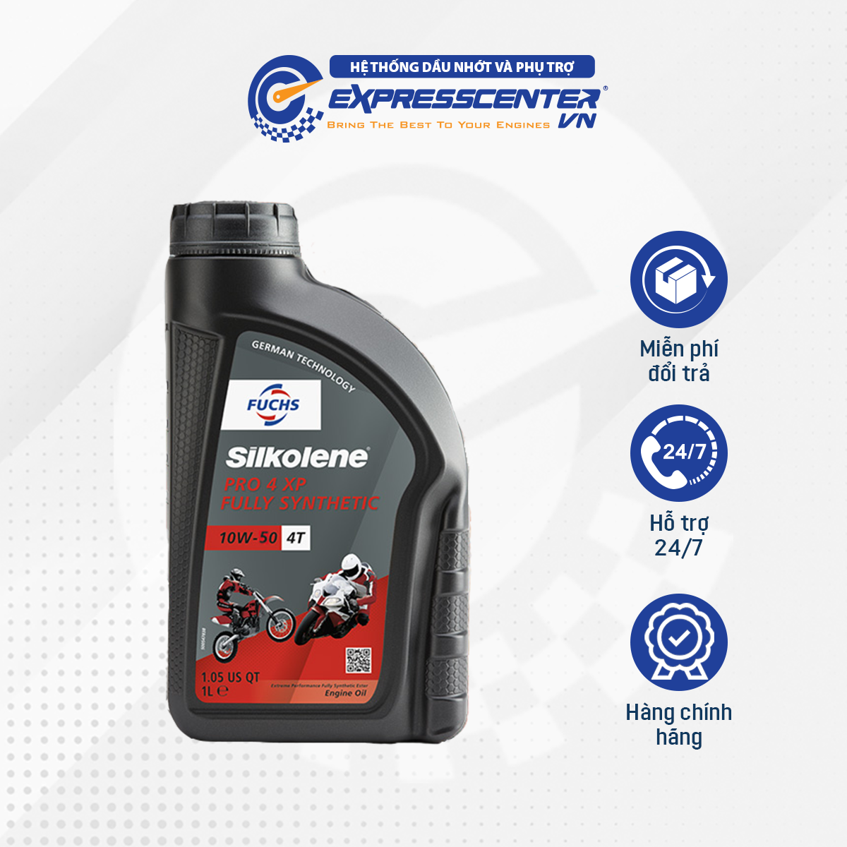 Dầu Nhớt Xe Moto Fuchs Silkolene Pro 4 10w50 XP 1L