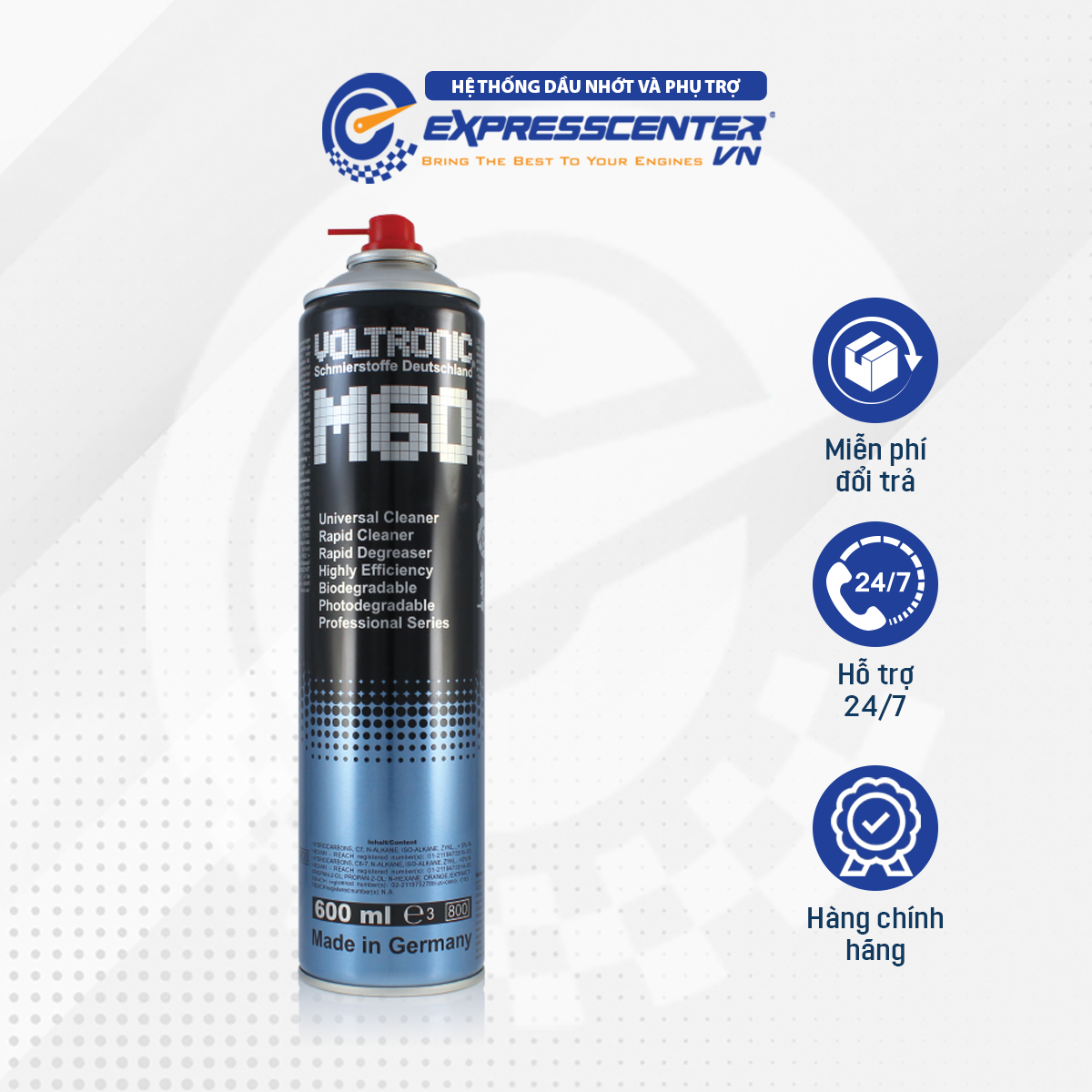 Vệ sinh Thắng Đĩa – Dầu Mỡ Voltronic M60 600ml