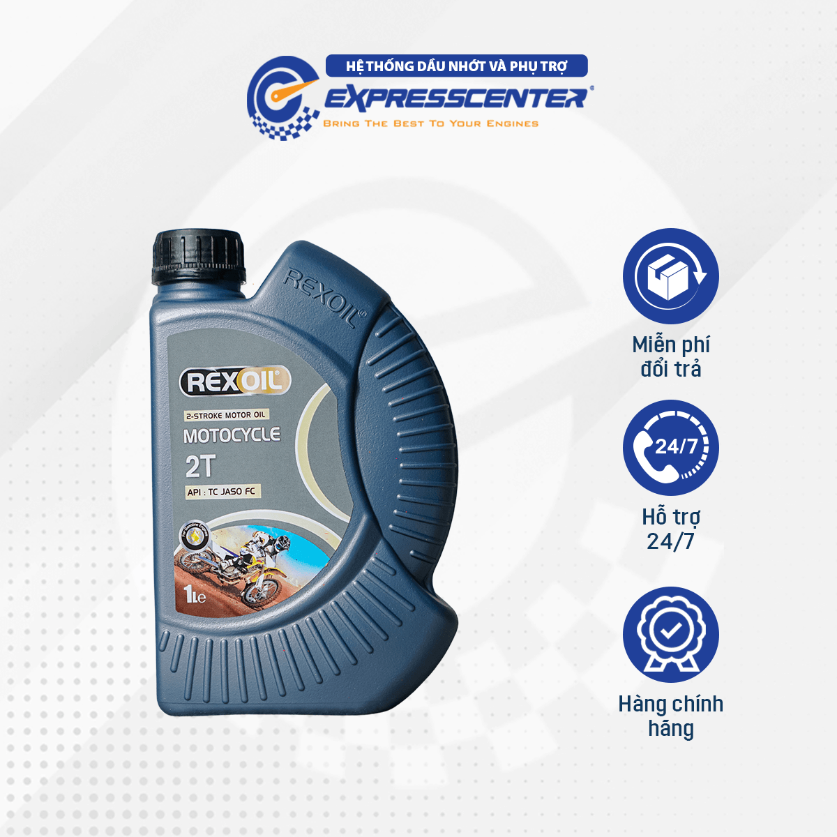 Dầu Nhớt Pha Moto 2 thì REXOIL MOTO 2T 1L