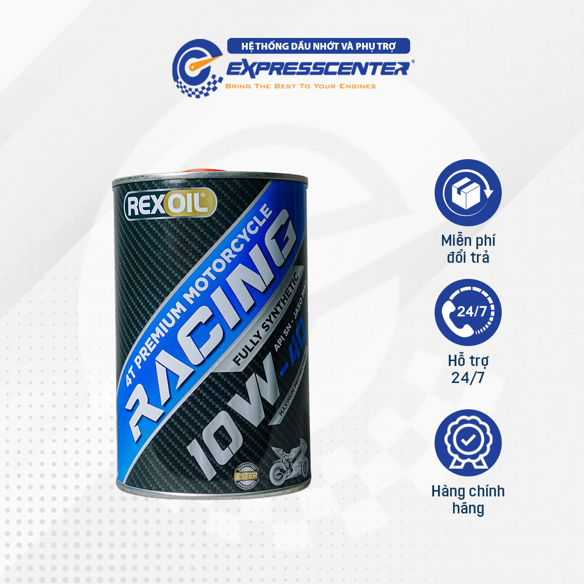 Dầu Nhớt Xe Môtô Rexoil Racing 10W40 1L