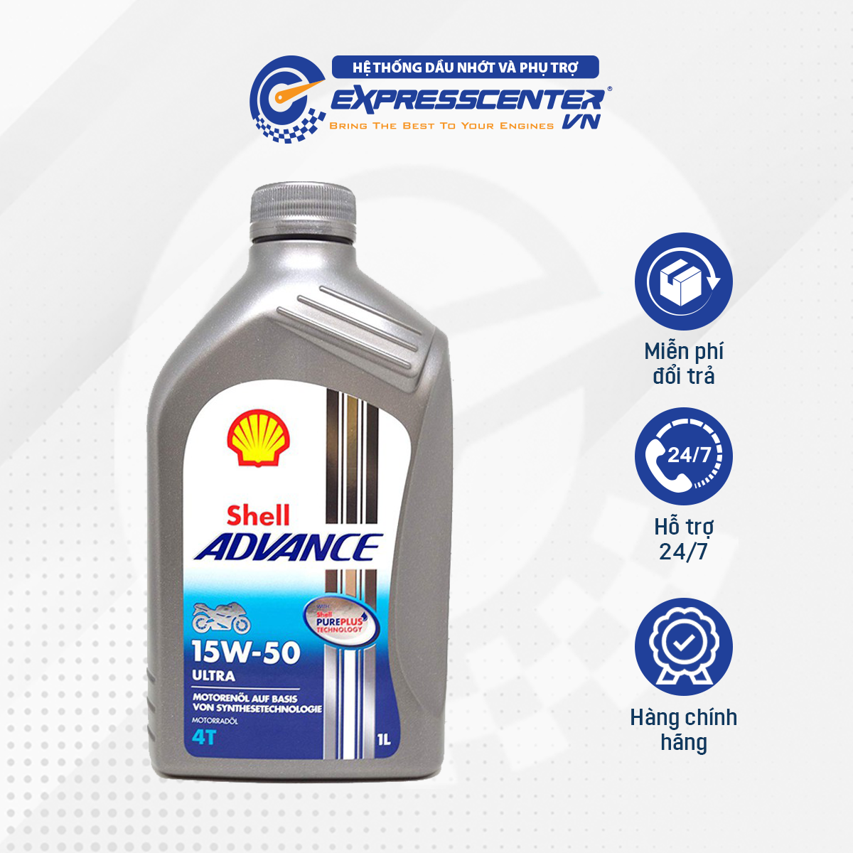Dầu Nhớt Xe Moto Shell Advance Ultra 15w50 1L