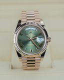 ROLEX DAY-DATE 40MM ROSE GOLD 228235-0025 OLIVE