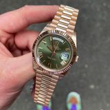 ROLEX DAY-DATE 40MM ROSE GOLD 228235-0025 OLIVE