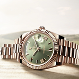 ROLEX DAY-DATE 40MM ROSE GOLD 228235-0025 OLIVE