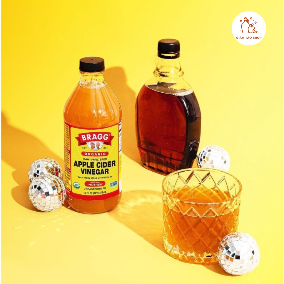 Giấm táo Bragg (Mỹ) 946ml - Giấm mẹ tự nhiên, hỗ trợ sức khỏe toàn diện