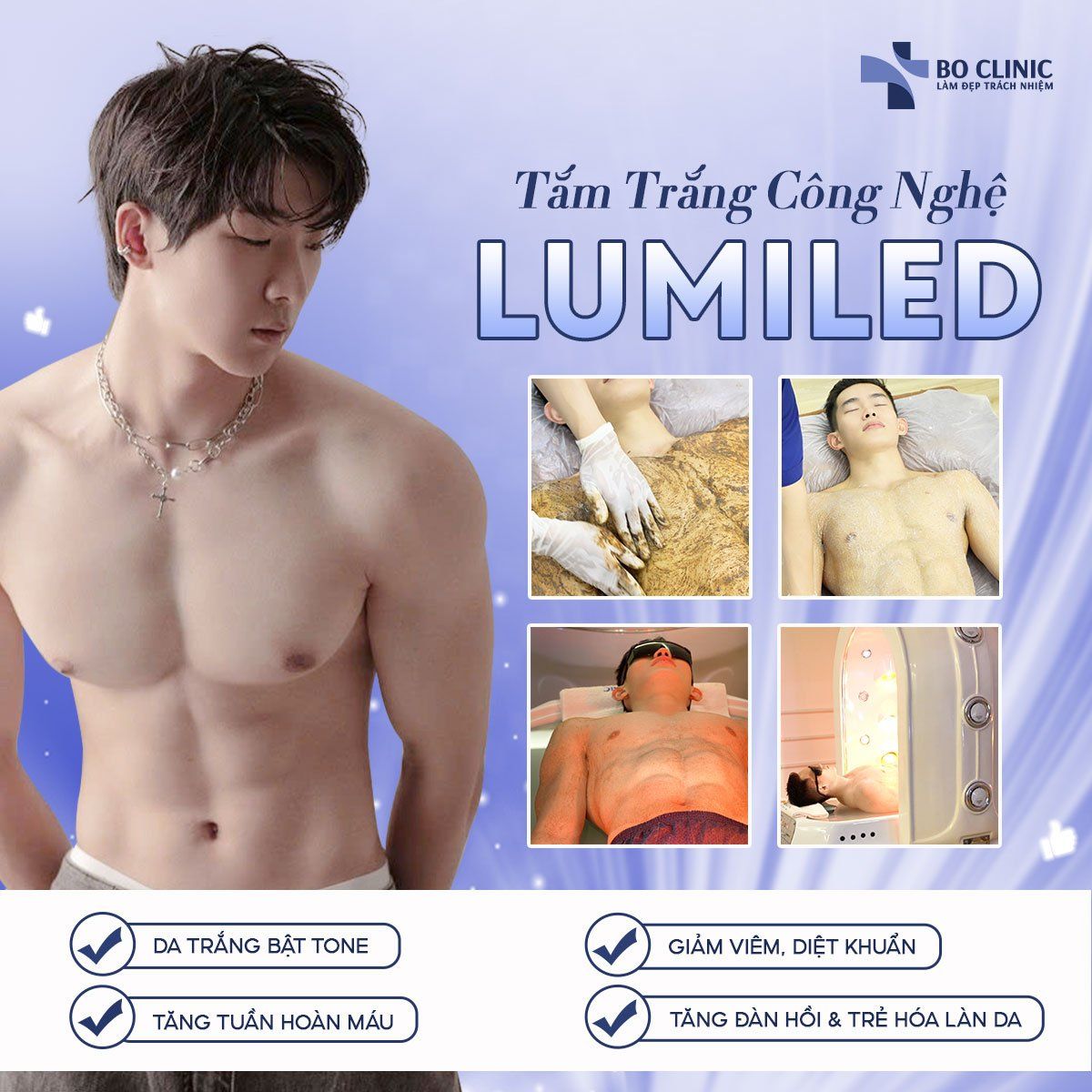 Liệu Trình Tắm Trắng Công Nghệ Cao Lumiled Tại Phòng Khám Bo Clinic