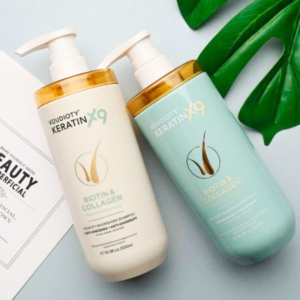 D710- Cặp gội xả Voudioty Keratin X9 biotin & collagen 500ml x2