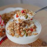 A935- Ngũ cốc Calbee Ít Đường 650g #Màu trắng