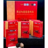 D64 - Hắc sâm nhung hươu đông trùng hạ thảo Hàn Quốc (hộp 30 gói)