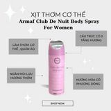A295- Xịt thơm nước hoa Club de Nuit 200ml