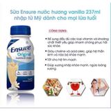 A399- Sữa ensure nước thùng 30 chai x 237ml