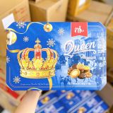 B794- Bánh quy hộp giấy Queen 400g (đỏ, vàng, xanh)