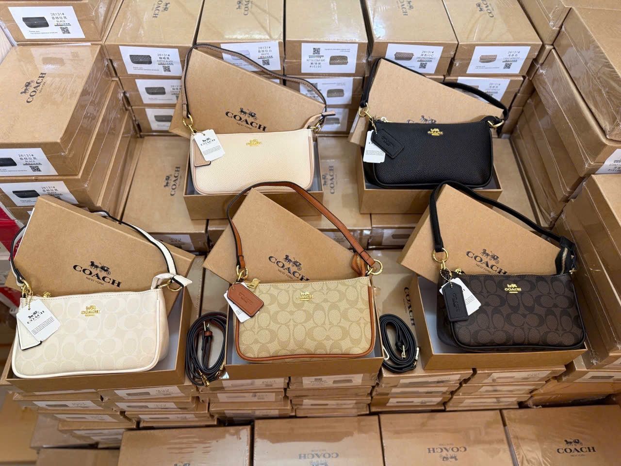 E586- Túi COACH ,nolita kẹp nách fullbox size 21cm (kèm dây đeo chéo)