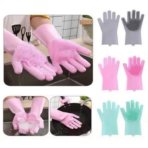 C267- Găng tay rửa chén sillicon chống trơn trượt (Màu ngẫu nhiên)