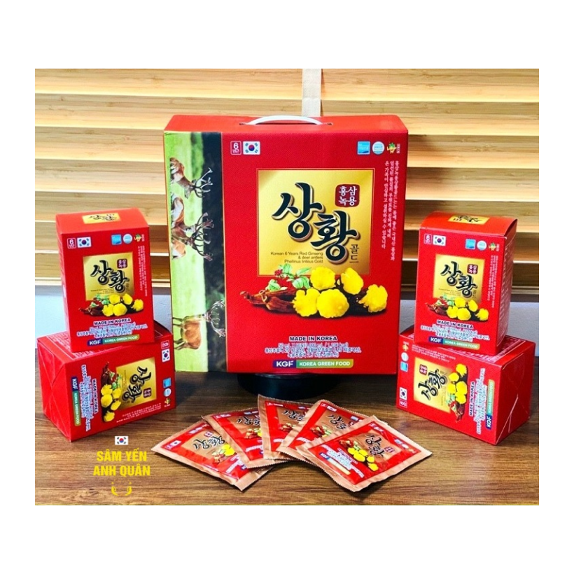 D48- Nước Hồng Sâm Nhung Hươu Nấm Linh Chi Thượng Hoàng GAESUNG Hàn Quốc 60 gói