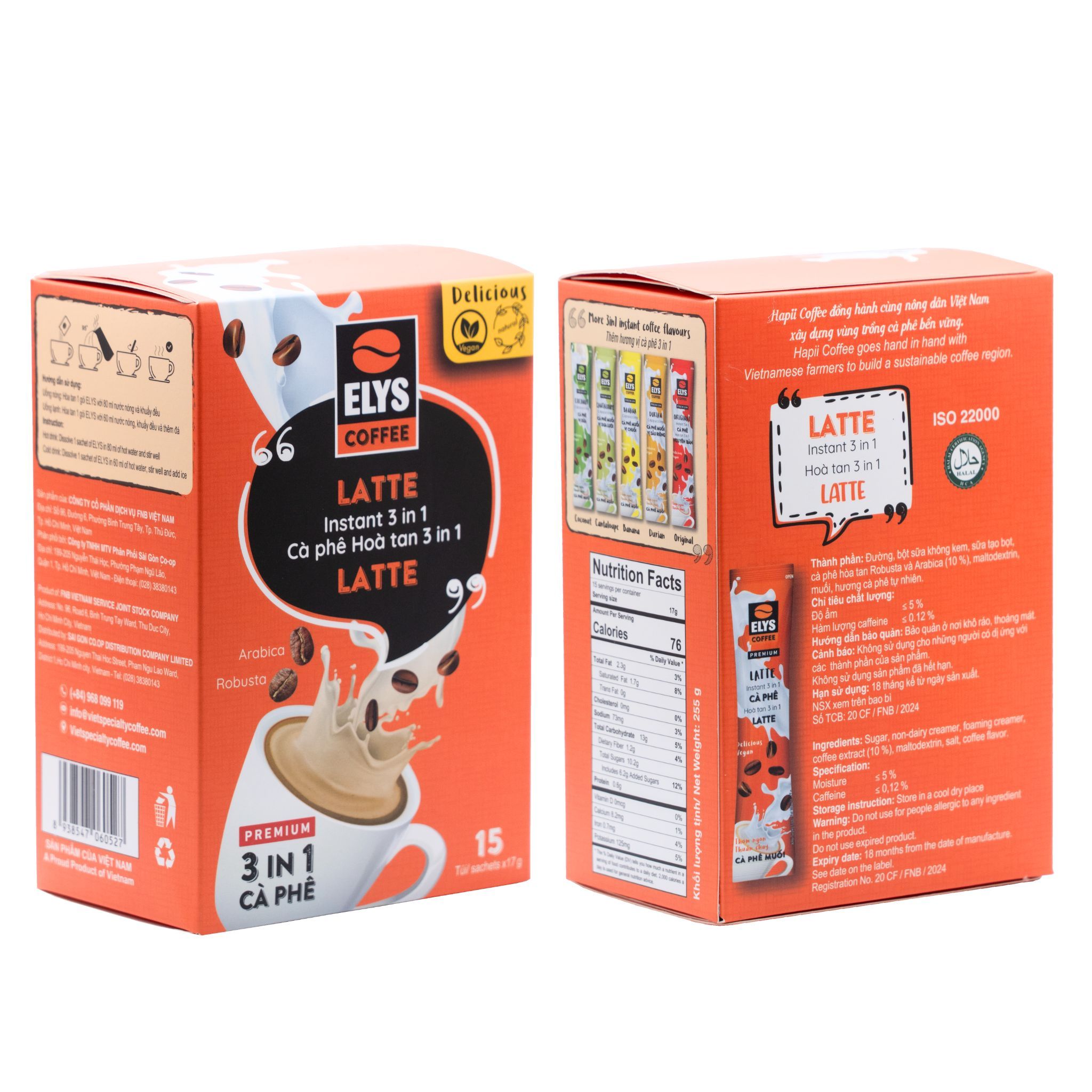 Cà Phê Muối Latte 3in1 Elys Coffee