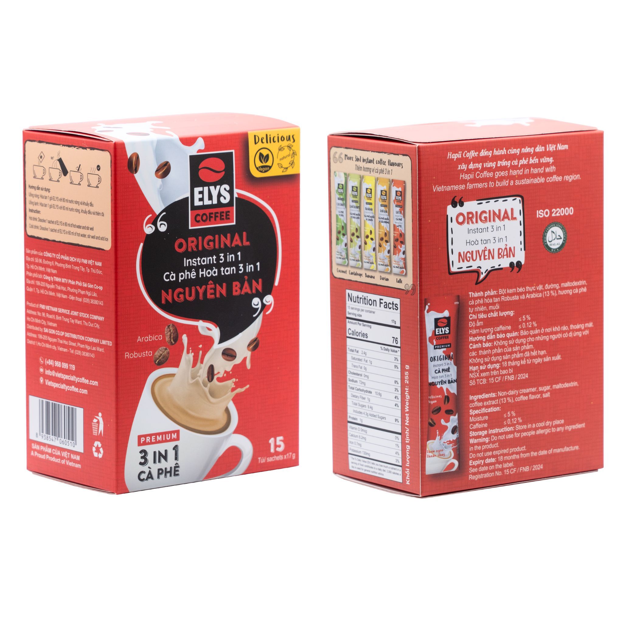 Cà Phê Sữa Nguyên Bản 3in1 Elys Coffee