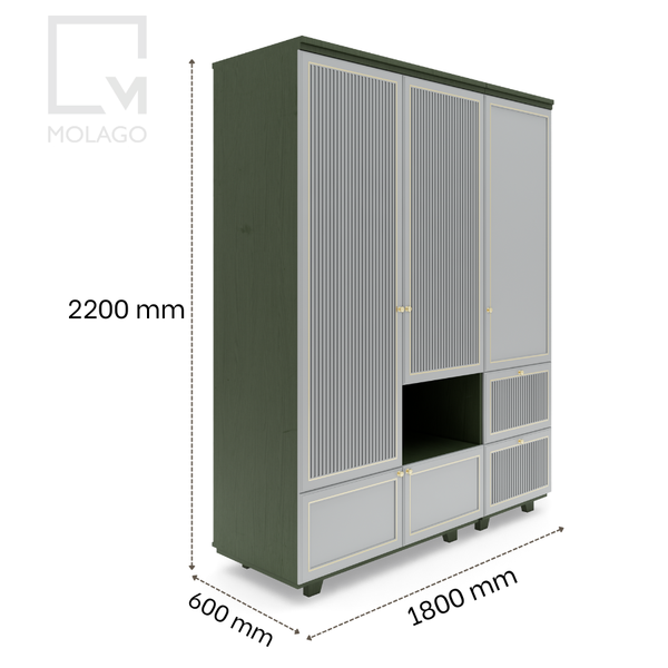 Bộ tủ kệ quần áo gỗ, tủ quần áo 2 món CB012 Neo chic | Molago Bộ tủ kệ quần áo gỗ, tủ quần áo 2 món CB012 Neo chic | Molago