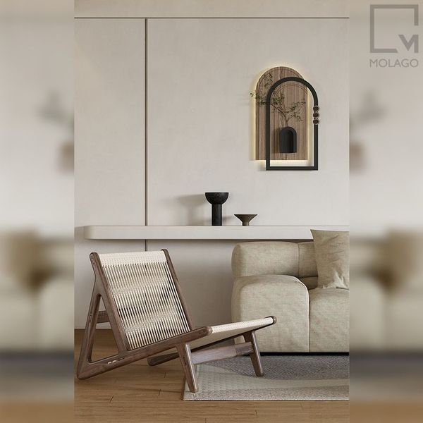 Kệ gỗ 3D treo tường trang trí kèm LED WD E1 | Molago Kệ gỗ 3D treo tường trang trí kèm LED WD E1 | Molago