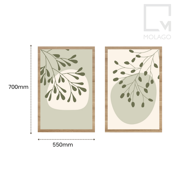 Bộ 2 tranh trang trí, tranh treo tường D008 Sakura | Molago Bộ 2 tranh trang trí, tranh treo tường D008 Sakura | Molago