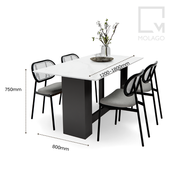 Bàn ăn mặt đá phong cách Minimalist T003 Miniwa | Molago Bàn ăn mặt đá phong cách Minimalist T003 Miniwa | Molago