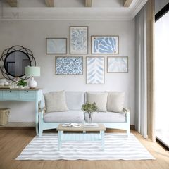 Trọn bộ nội thất phòng khách gỗ, tối giản, tinh tế