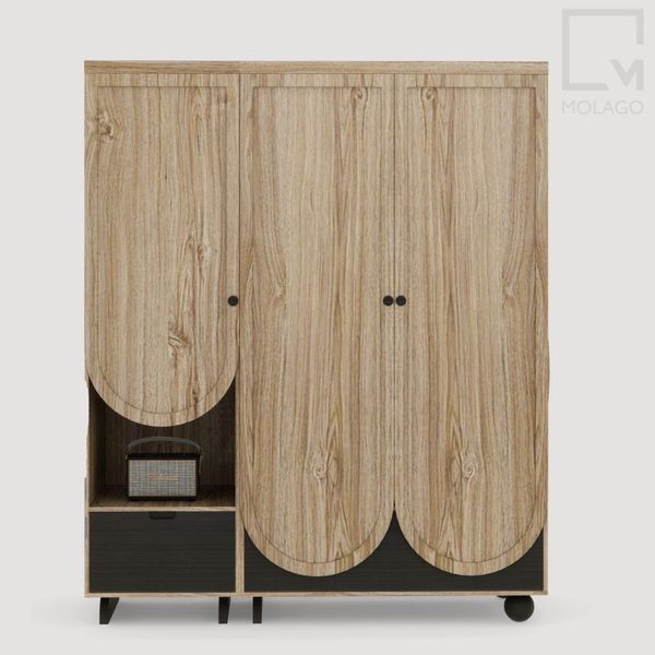 Bộ tủ quần áo gỗ, tủ quần áo nhiều ngăn CB020 Rattan | Molago Bộ tủ quần áo gỗ, tủ quần áo nhiều ngăn CB020 Rattan | Molago