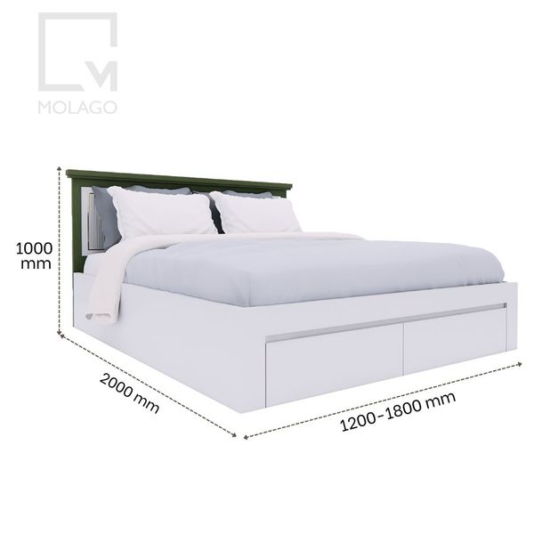 Bộ giường ngủ gỗ và tab gỗ 1m2 đến 1m8 Neo chic | Molago Bộ giường ngủ gỗ và tab gỗ 1m2 đến 1m8 Neo chic | Molago