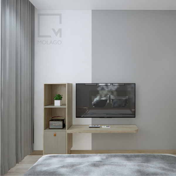 Bộ tủ kệ tivi, đợt kệ gỗ phòng khách CB011 Silvan | Molago Bộ tủ kệ tivi, đợt kệ gỗ phòng khách CB011 Silvan | Molago