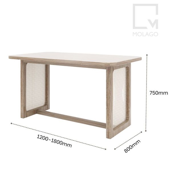 Bàn ăn gỗ phong cách Japandi 1m2 đến 1m8 T002 Sakura | Molago Bàn ăn gỗ phong cách Japandi 1m2 đến 1m8 T002 Sakura | Molago