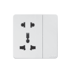 Bộ Ổ Cắm 2 Chấu+ 3 Chấu Đa Năng + Công Tắc (16A/10A)