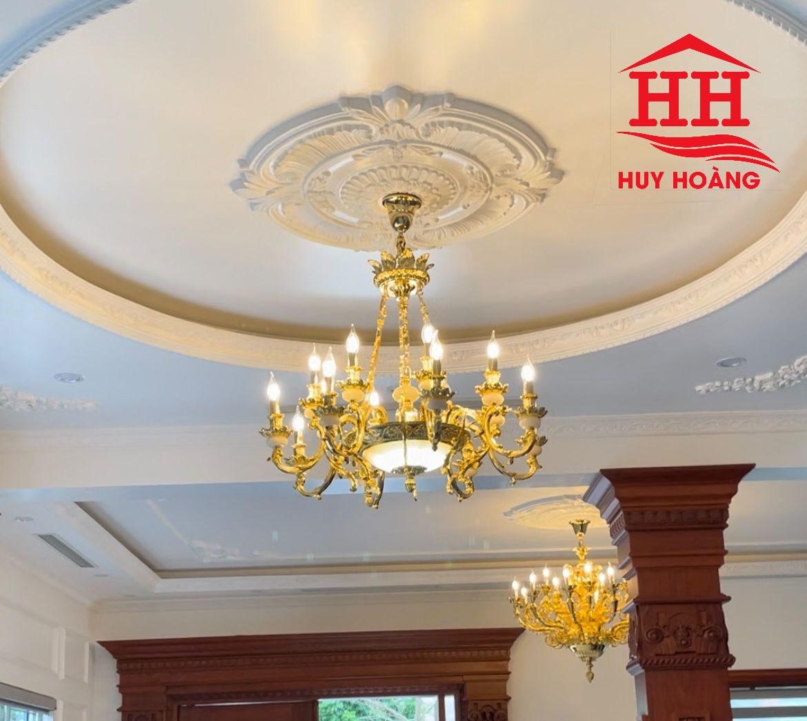 Đèn Chùm Đồng Đá Tự Nhiên HH9971/16