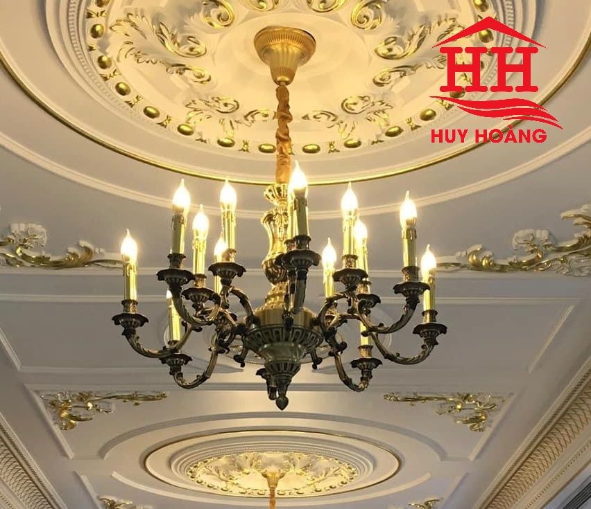 Đèn Chùm Đồng Mạ Giả Cổ HH2292/16