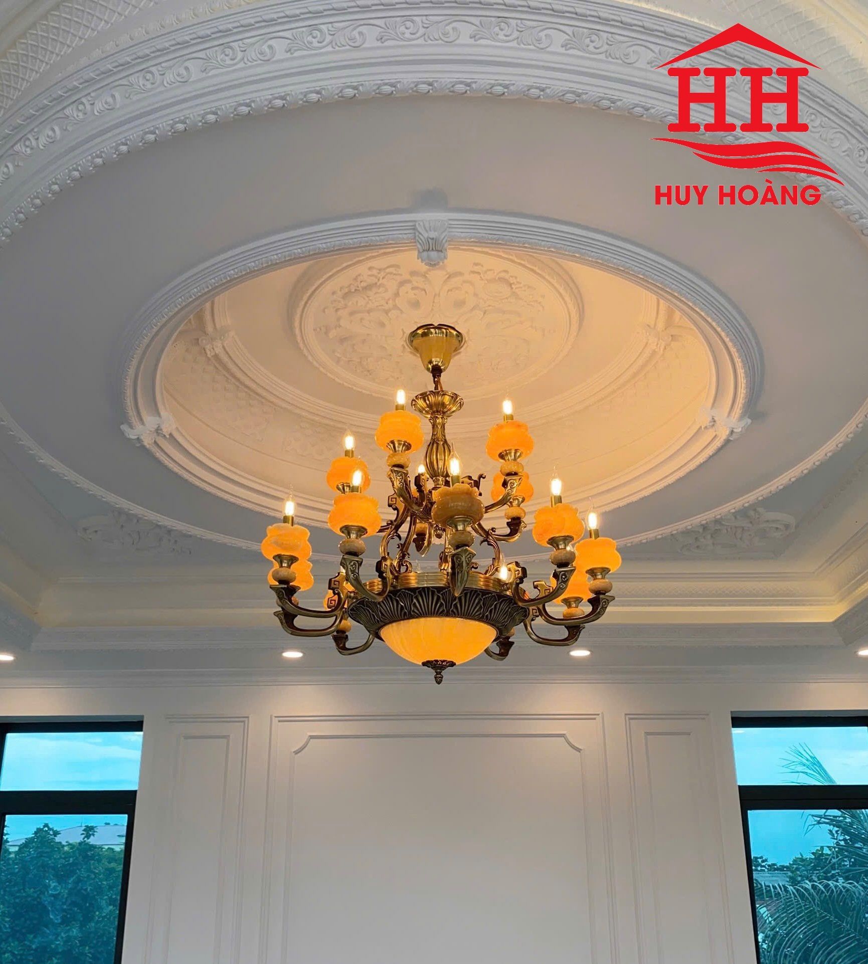 Đèn Chùm Đồng Đá HH2901/15