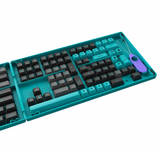 AKKO Keycap set – Black & Cyan (PBT Double-Shot/ASA profile/197 nút)
