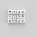 AKKO Keycap set – White (PC / ASA-Clear profile / 155 nút)