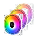 XIGMATEK GALAXY III ROYAL ARTIC - BR120 ARGB (EN46881): HUB FAN (PACK x3, CONTROLLER, POWER HUB)