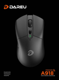 Chuột không dây Gaming DAREU A918 - BLACK (PixArt PMW3335)