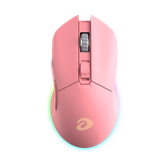 Chuột không dây Gaming DAREU EM901 RGB - PINK (BRAVO ATG4090 sensor)
