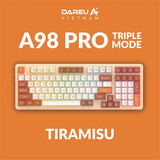 Bàn phím cơ không dây DAREU A98 PRO - TIRAMISU (Triple Mode, Gasket Mount, RGB)