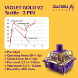 DAREU VIOLET GOLD V2 (TACTILE) Hotswap Switches – POT x45 sw